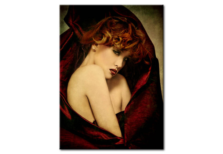 Canvas Print Sensual woman in red 58879