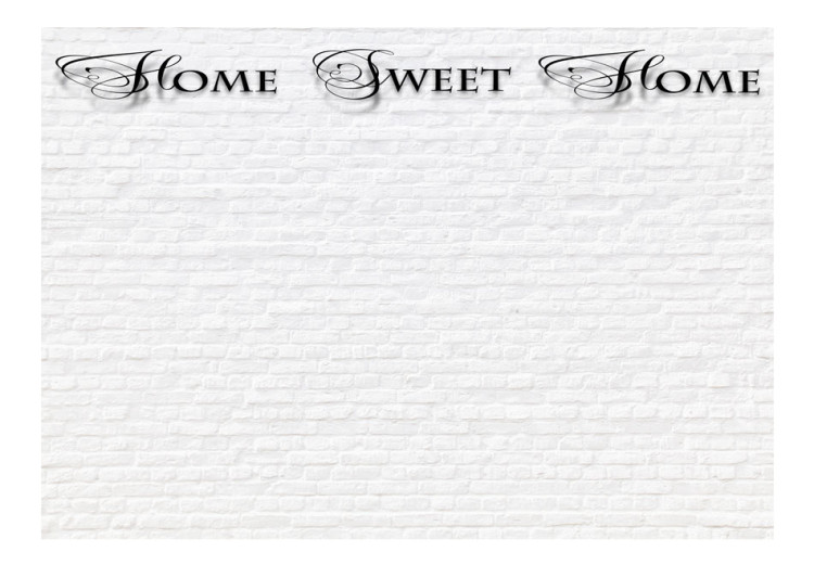 Photo Wallpaper Home, sweet home - white wall 60879 additionalImage 1