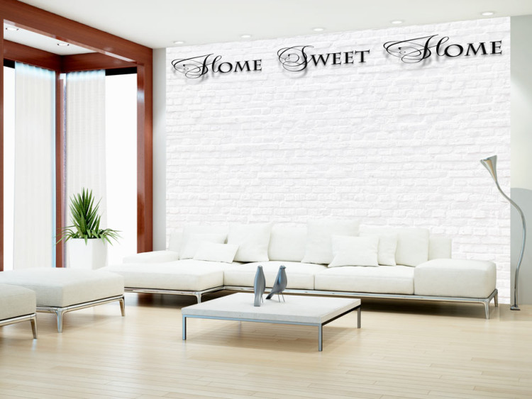 Photo Wallpaper Home, sweet home - white wall 60879