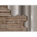 Photo Wallpaper Wood and Metal - Design with Metallic Geometric Shapes on Wood 64879 additionalThumb 5