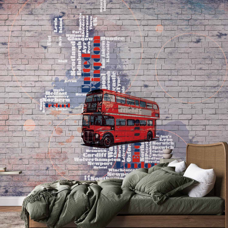 Wall Mural London, United Kingdom - double-decker city bus with lettering 96879 additionalImage 2