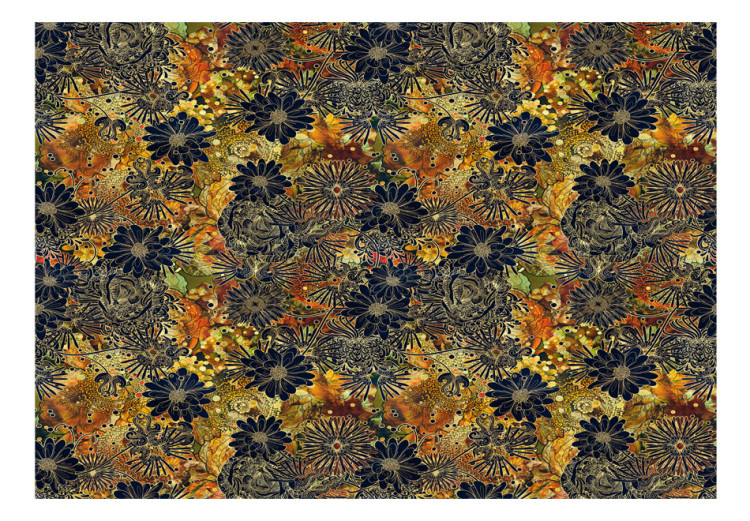 Photo Wallpaper Floral madness - floral ornaments on a uniform patterned background 97379 additionalImage 1