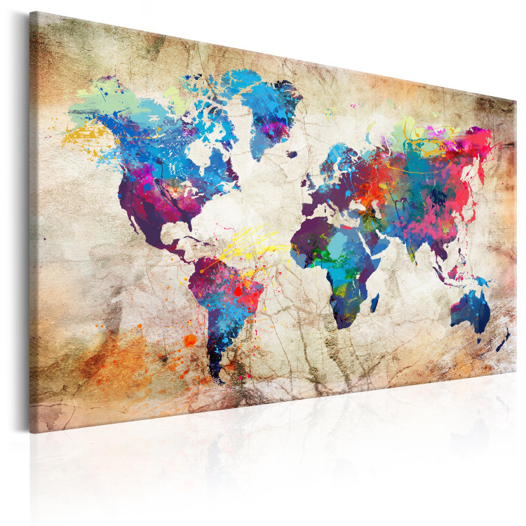 Canvas World Map: Urban Style 97479 additionalImage 2