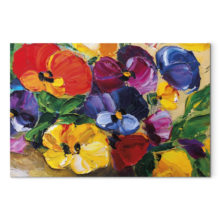Canvas Spring Pansies 97879