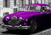 Canvas Art Print Car in Paris (1-part) Wide - Purple Car against Paris 107289 additionalThumb 5