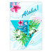 Poster Aloha! - Composition in a summery atmosphere with tropical leaves and flowers 114289