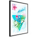 Poster Aloha! - Composition in a summery atmosphere with tropical leaves and flowers 114289 additionalThumb 3