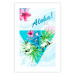 Poster Aloha! - Composition in a summery atmosphere with tropical leaves and flowers 114289 additionalThumb 25