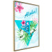 Poster Aloha! - Composition in a summery atmosphere with tropical leaves and flowers 114289 additionalThumb 2