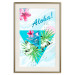 Poster Aloha! - Composition in a summery atmosphere with tropical leaves and flowers 114289 additionalThumb 19