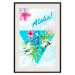 Poster Aloha! - Composition in a summery atmosphere with tropical leaves and flowers 114289 additionalThumb 18