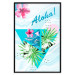 Poster Aloha! - Composition in a summery atmosphere with tropical leaves and flowers 114289 additionalThumb 18