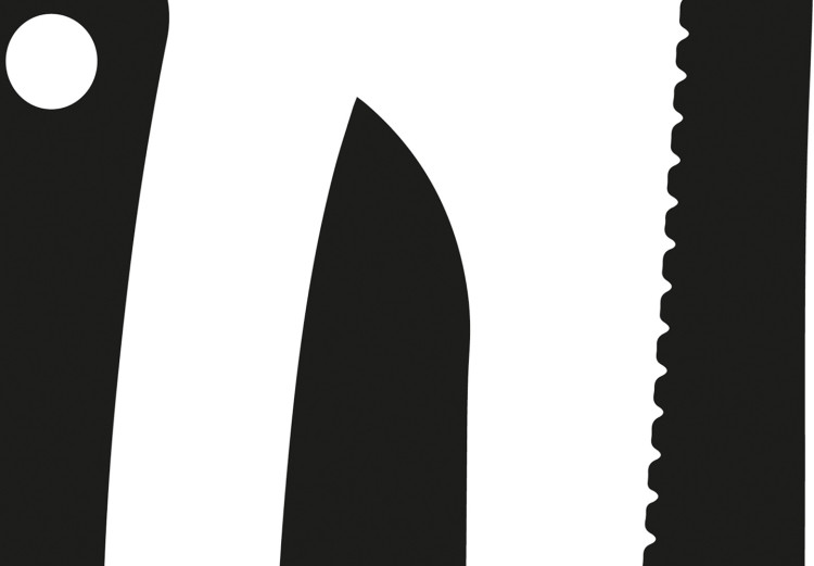 Wall Poster Cleaver and Knives - black and white simple composition with kitchen utensils 114589 additionalImage 6