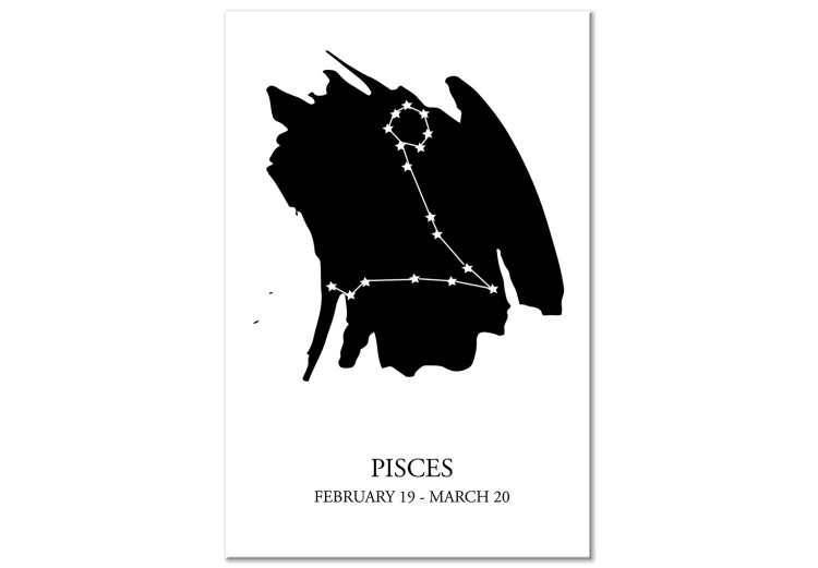 Canvas Pisces - a minimalistic graphic depicting the sign of the zodiac 114789
