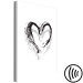 Canvas Art Print Heart in Two Shades (1-part) - Black and White Symbol of Love 115089 additionalThumb 6