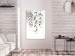 Canvas Nature in Boho Style (1-part) - Branch of Leaves on Grey Background 116389 additionalThumb 3