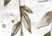 Canvas Nature in Boho Style (1-part) - Branch of Leaves on Grey Background 116389 additionalThumb 5