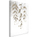 Canvas Nature in Boho Style (1-part) - Branch of Leaves on Grey Background 116389 additionalThumb 2