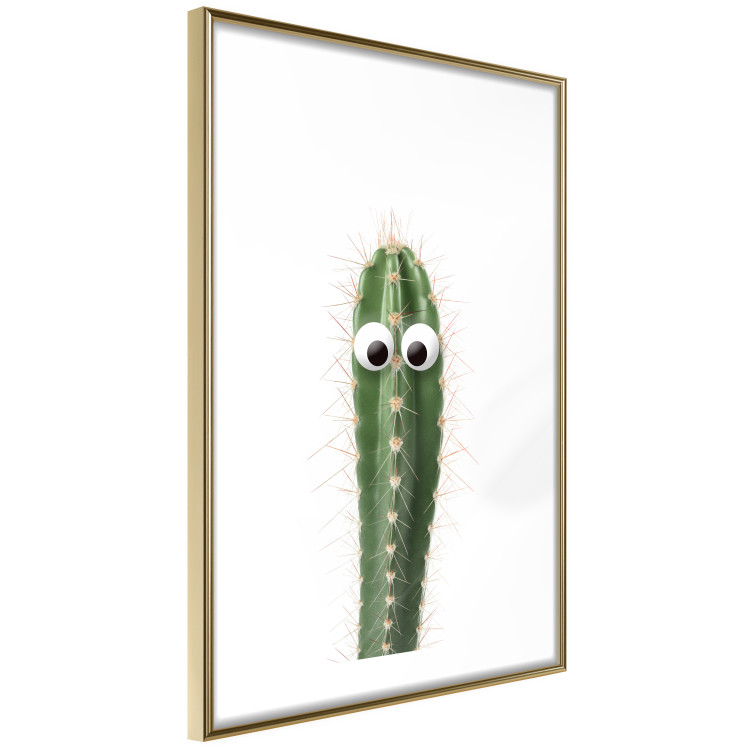 Wall Poster Living Cactus - funny green prickly plant with eyes on a white background 116889 additionalImage 8