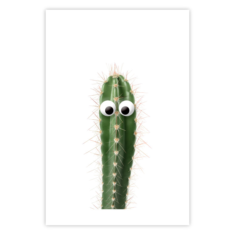 Wall Poster Living Cactus - funny green prickly plant with eyes on a white background 116889 additionalImage 16