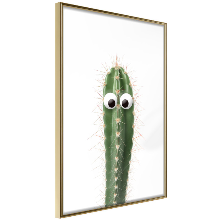 Wall Poster Living Cactus - funny green prickly plant with eyes on a white background 116889 additionalImage 14