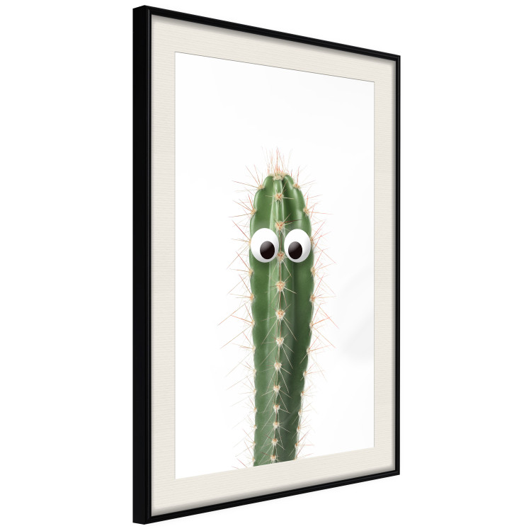 Wall Poster Living Cactus - funny green prickly plant with eyes on a white background 116889 additionalImage 3