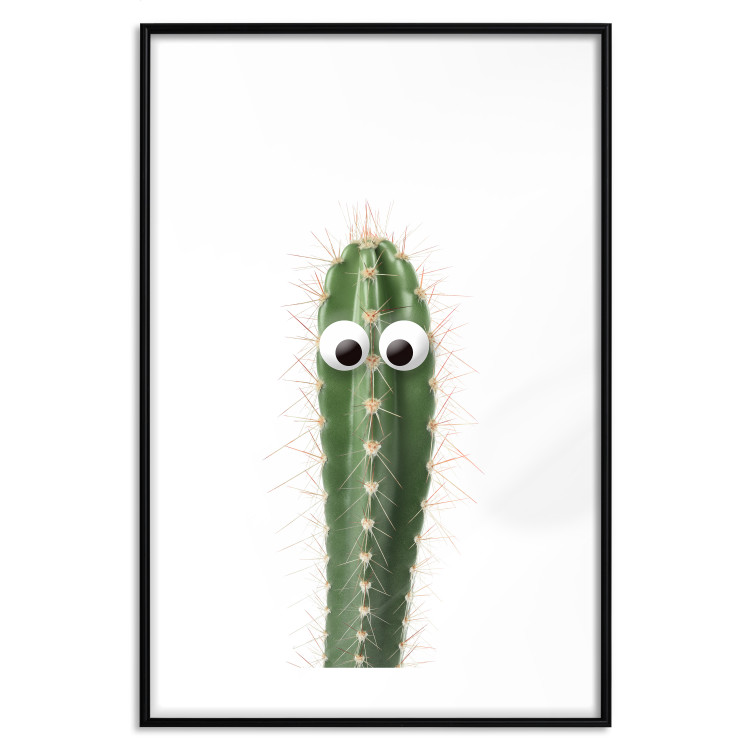Wall Poster Living Cactus - funny green prickly plant with eyes on a white background 116889 additionalImage 17