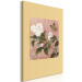 Canvas Art Print Butterfly over azalea flower - a floral motif in vintage style 117589 additionalThumb 2