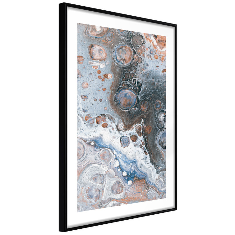 Wall Poster Blue Sienna Marble - artistic abstraction with spots in colorful pattern 117789 additionalImage 11