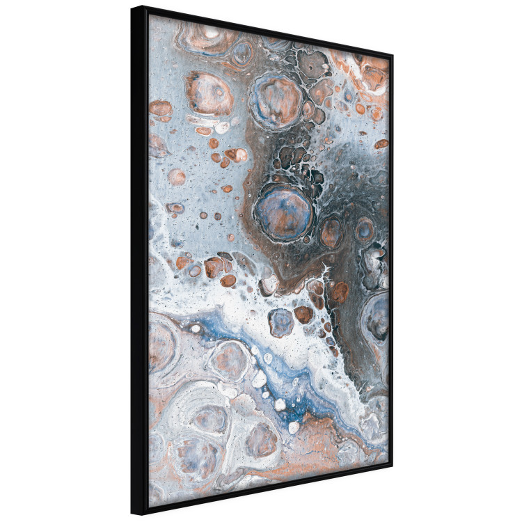 Wall Poster Blue Sienna Marble - artistic abstraction with spots in colorful pattern 117789 additionalImage 10