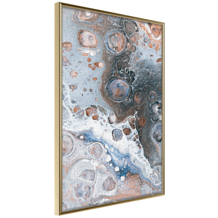 Wall Poster Blue Sienna Marble - artistic abstraction with spots in colorful pattern 117789 additionalImage 12