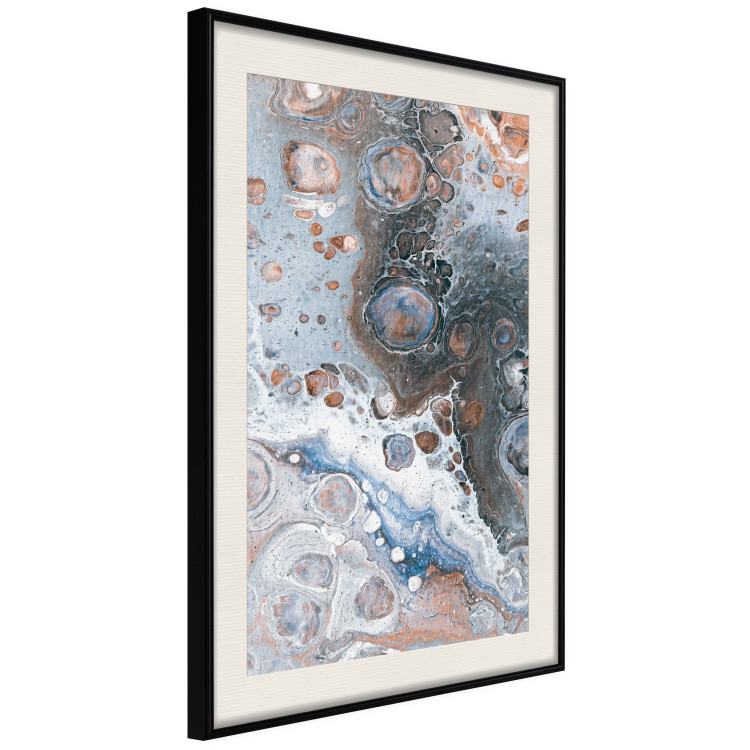 Wall Poster Blue Sienna Marble - artistic abstraction with spots in colorful pattern 117789 additionalImage 3