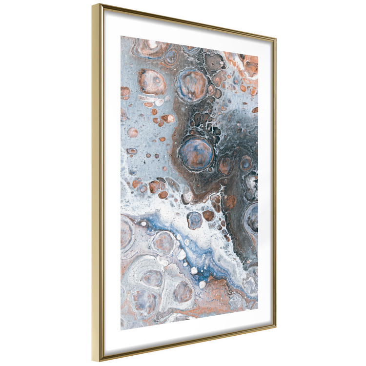 Wall Poster Blue Sienna Marble - artistic abstraction with spots in colorful pattern 117789 additionalImage 8