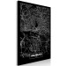 Canvas Print Dark Map of Hamburg (1 Part) Vertical 118089 additionalThumb 2