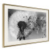 Poster Fleeing Memory - black and white composition with scattered dandelions 118289 additionalThumb 2