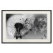 Poster Fleeing Memory - black and white composition with scattered dandelions 118289 additionalThumb 26