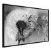 Poster Fleeing Memory - black and white composition with scattered dandelions 118289 additionalThumb 12