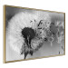 Poster Fleeing Memory - black and white composition with scattered dandelions 118289 additionalThumb 14