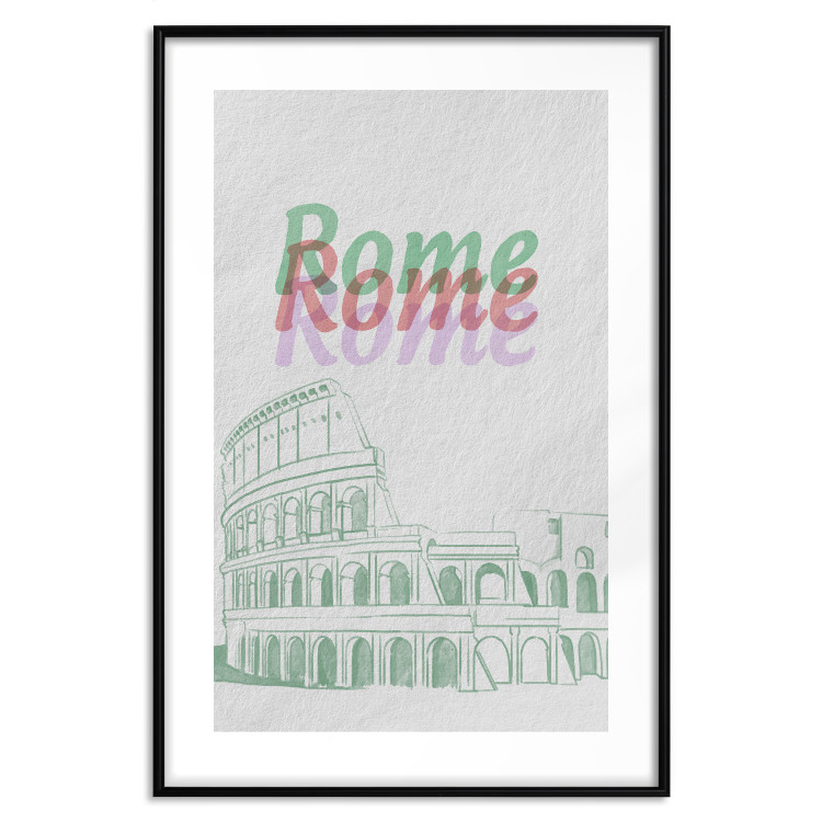 Wall Poster Rome in Watercolors - historic architecture of Italy and English texts 118689 additionalImage 15