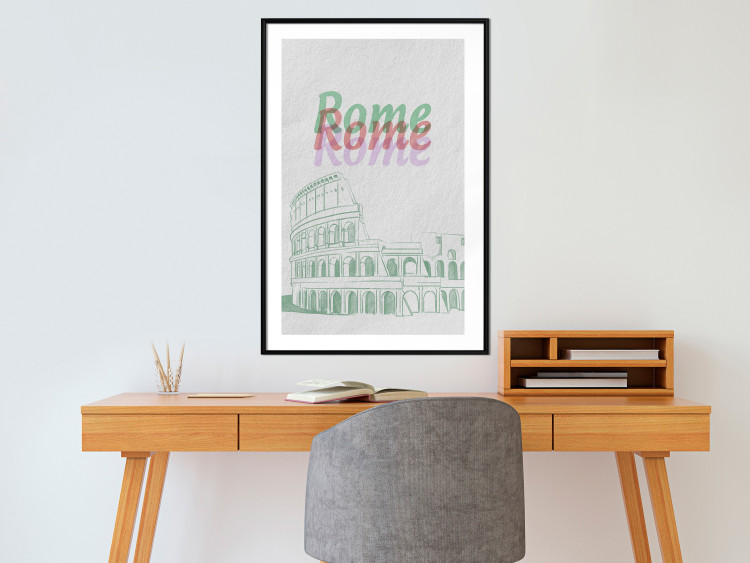 Wall Poster Rome in Watercolors - historic architecture of Italy and English texts 118689 additionalImage 4