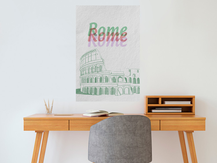 Wall Poster Rome in Watercolors - historic architecture of Italy and English texts 118689 additionalImage 17