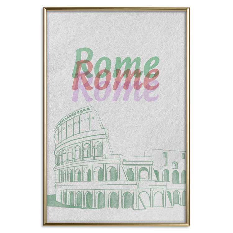 Wall Poster Rome in Watercolors - historic architecture of Italy and English texts 118689 additionalImage 16