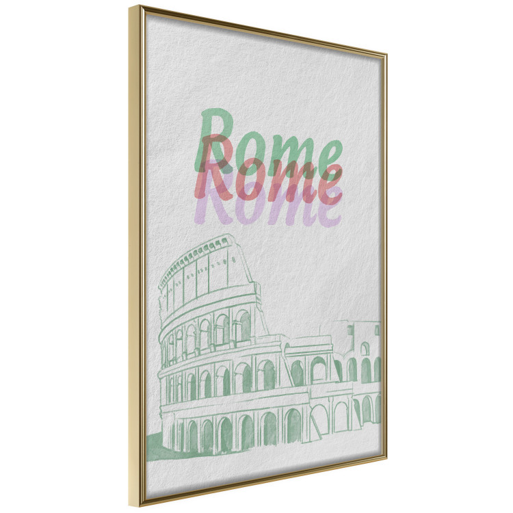 Wall Poster Rome in Watercolors - historic architecture of Italy and English texts 118689 additionalImage 12