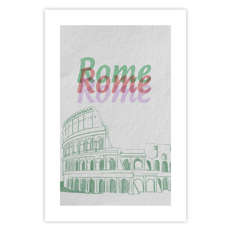 Wall Poster Rome in Watercolors - historic architecture of Italy and English texts 118689 additionalImage 19