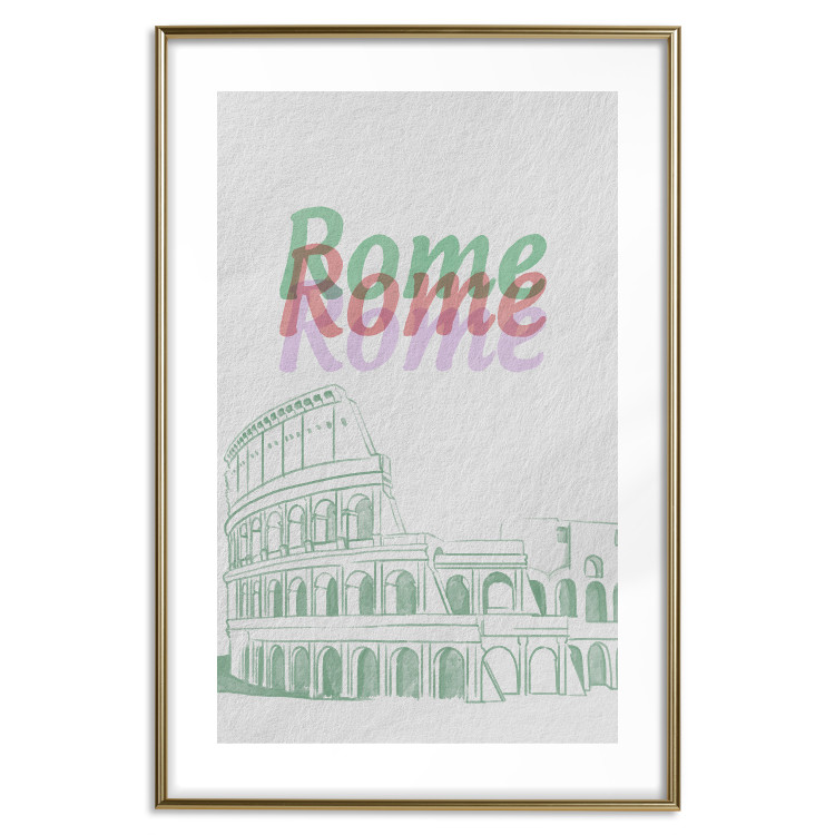 Wall Poster Rome in Watercolors - historic architecture of Italy and English texts 118689 additionalImage 14