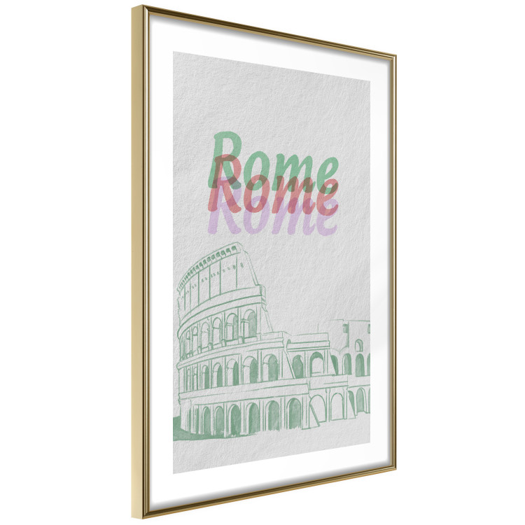 Wall Poster Rome in Watercolors - historic architecture of Italy and English texts 118689 additionalImage 6