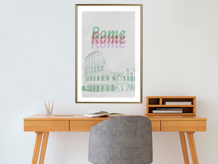 Wall Poster Rome in Watercolors - historic architecture of Italy and English texts 118689 additionalImage 13