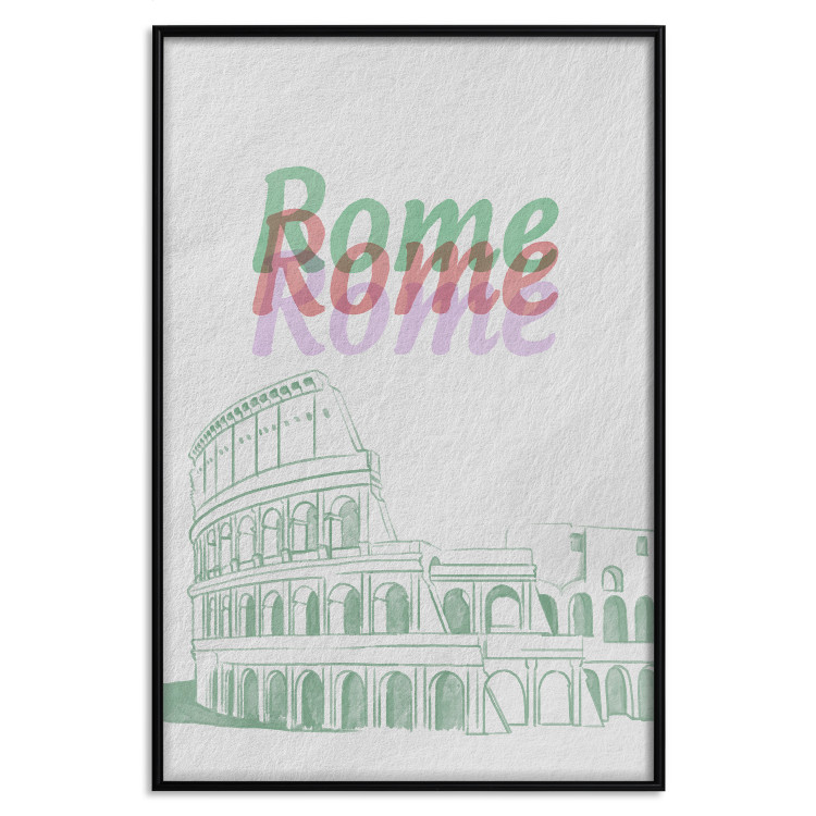 Wall Poster Rome in Watercolors - historic architecture of Italy and English texts 118689 additionalImage 18