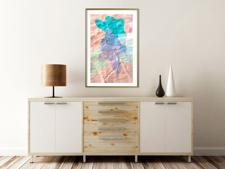 Wall Poster Pastel Shapes - abstract patterns on crumpled paper 122289 additionalImage 15
