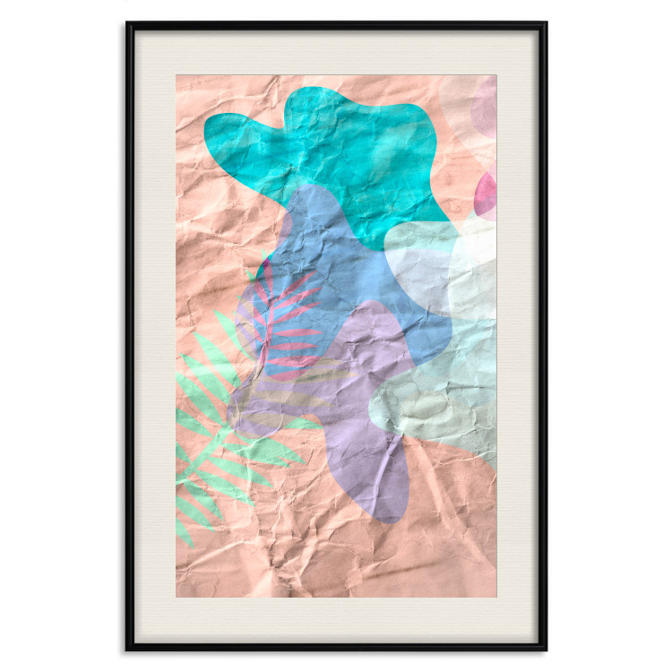 Wall Poster Pastel Shapes - abstract patterns on crumpled paper 122289 additionalImage 18